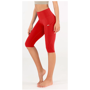 Ododos High Waist Knee Length Cropped Leggings, M, 14"