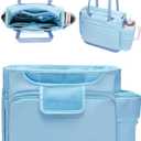Nyton Organizer Insert Only for Medium Original Bogg Bag Accessories Inserts with Laptop Compartment Mutli Quick-Access Pockets Structured Organizers Liner Cover with Lid for Work College (BLUE, M)