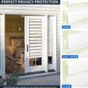 LazBlinds Cordless French Door Blinds, No Drill Roll Up Zebra Blinds for Doors, Light Control Day and Night Sheer Shades for Front Door Patio Sidelight Glass Door, 14'' W x 70'' L, White