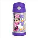 THERMOS FUNTAINER 12 Ounce Stainless Steel Vacuum Insulated Water Bottle with Lid, MINNIE MOUSE