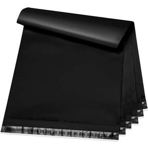 100 pcs 15x18 Inches Black Poly Mailers Shipping Envelopes, Strong Adhesive Sealing and Waterproof Postal Mailing Bags for Clothing, Books, and Accessories (100, 15"x18")