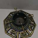 Huwena Christmas Tree Stand with Water Reservoir 8ft Real Tree Green Christmas Holder Cast Iron Artificial Trunks Stand Fits up to 5" Pine Holder Base for Xmas Vintage Rustic Decor