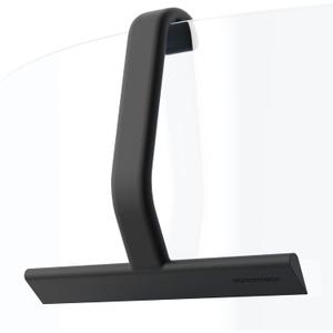 dancemoon JustHang Shower Squeegee for Glass Doors, All-in-One Award-Winning Silicone Squeegee with Built-in Hook for Bathroom, Window, Mirror, Tile Wall, Car, Streak-Free Cleaner Tool, 10-Inch Black