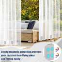 32 Pcs Outdoor Curtain Weights, 16 Pairs Upgrade to Heavier Magnetic Drapery Weights, Plastic Wrapped Waterproof Curtain Magnets for Home Decor, Tablecloth, Patio, Shower, Outside Curtains-Grey