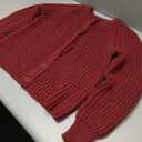 Dark Red Crochet Cardigan sweater,  MEDIUM