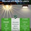 Melunar 16 Pack Solar Deck Lights Outdoor, Solar Step Lights Waterproof for Outside, Yard, Patio, Garden, Pool, Railing, Stairs, Fence (Warm White)