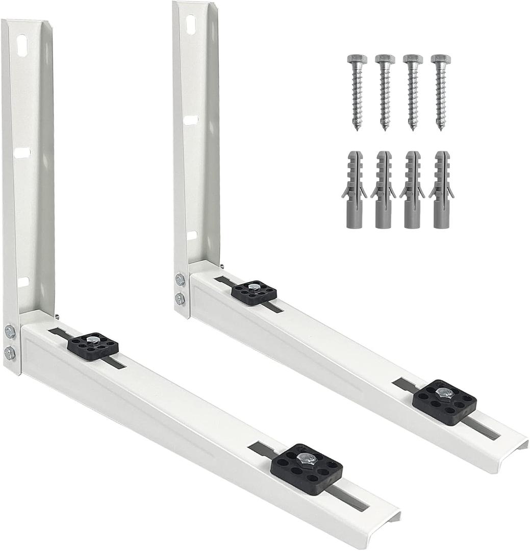 Air Conditioner Support Brackets, Mini Split Wall mounting Window AC Bracket Stand for Outdoor AC Unit 7000-15000 BTU Weather Proof Shelf to Protect from Dirt and Vandalism