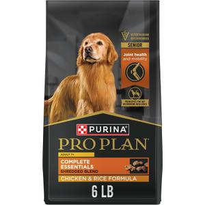 Purina Pro Plan Senior Dog Food With Probiotics for Dogs, Shredded Blend Chicken & Rice Formula - 6 lb. Bag, BBD: 08/2026