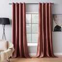 MIULEE Elegant Velvet Curtains Dusty Rose Pink Grommet Curtains Thermal Insulated Soundproof Room Darkening Blackout Drapes for Girls & Lady Living Room/Bedroom Black Out Decor 2 Panels 52 x 108 Inch