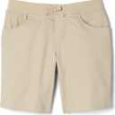 French Toast Girls Pull-On Cotton Twill Shorts with Pockets (18-19 Plus, Khaki)