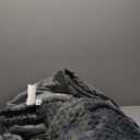 Fluffy Queen Comforter Set - Luxury Faux Fur Brushed Plaid Pattern Bedding Comforter Sets, Furry Velvet Comfort Set Grey, 3 Pieces, Soft Winter Comforter Sets for Queen Bed