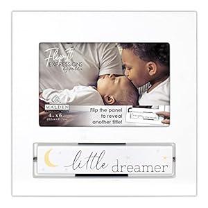 Malden International Designs 4x6 Baby FlipIt Expressions White Picture Frame