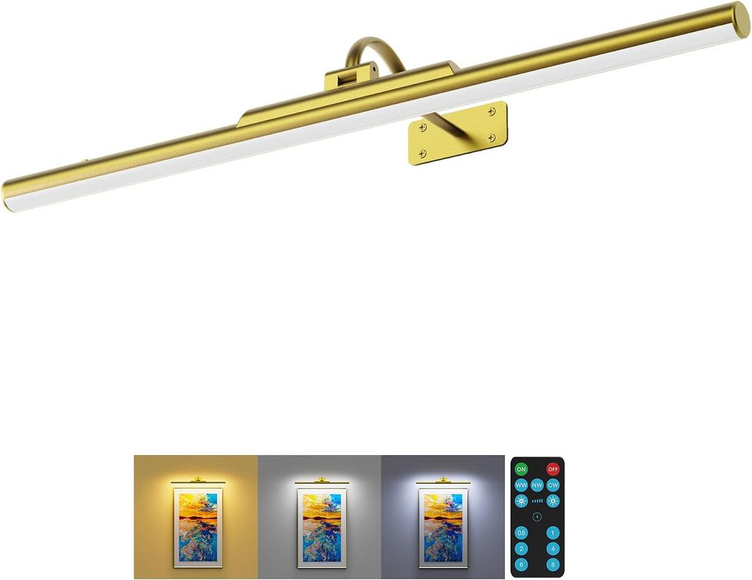 Picture Wall Lights Cordless for Paintings Gallery 24" Gold