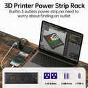 Sturdy Stable No Wobbly 3D Printer Stand with Filament Storage and Drawer, Heavy Duty 3D Printer Table 39.4"x23.6" Burnt Wood Color, 3D Printer Desk for Workshop Studio Office