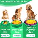 Vivifying Snuffle Mat for Dogs, Enrichment Dog Puzzle Toys for Slow Eating and Keep Busy, Adjustable Sniff Mat Encourages Natural Foraging Skills and Mental Stimulation(Yellow Purple)