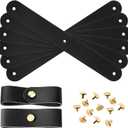 Chunful 6 Pcs Halter Breakaway Replacement Strap Breakaway Halter Replacement Straps Horse Leather (Black)
