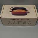 Cast Iron Dutch Bread Oven - 2.5QT Dutch Oven for Sourdough Bread Baking, Cast Iron Bread Loaf Pan with Perforated Non-Stick Silicone Liner, Blue Oval Bread Baking Pan, Gift for Family & Baker,Red