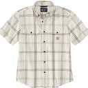 Carhartt Men's 106746 Loose Fit Midweight Short-Sleeve Plaid Shirt L