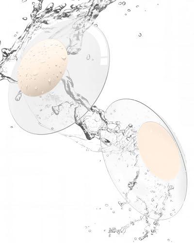 Niidor Transparent Nipple Covers For Women Seamless Silicone Pasties Nipple Covers Reusable 2025 Upgraded Breast Petals (Transparent-crème, Small)