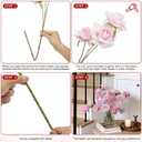 INXUGAO 6Pcs Artificial Flowers Fake Roses for Outdoor, 28" Long Stem Silk Roses for Wedding Indoor Outside Party Decor, Realistic Faux Bouquet for Tall Vase Planter (Pink)