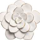 Guichifun Flower Wall Decor 3D Resin Succulent plants - Wall Hanging Decor Art Decor for Home Bedroom Living Room White Christmas Gift 3.25 X 4 X 1.25 Inch