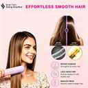 Cordless Hair Straightener Brush Portable Ionic Frizz-Free Straightening Brush Rechargeable Hair Iron Type-C Fast Charging, Portable Travel Styling Tool for Women(Ombre Color)