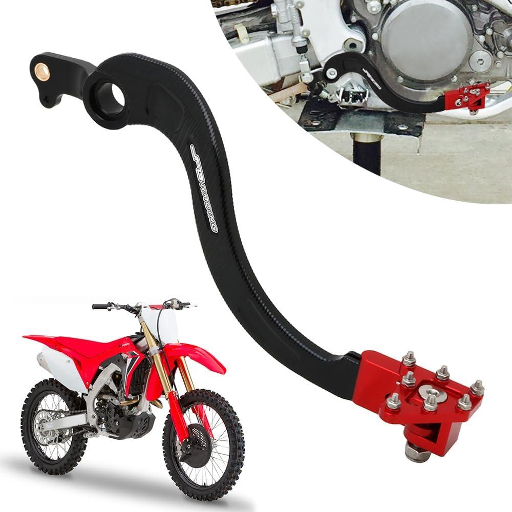 AnXin Motorcycle Rear Brake Pedal Foot Lever Folding Tip CNC for CRF250R 2004-2023 CRF450R 2005-2023 CRF450RX 2017-2023 CRF250RX 2019-2023 Red