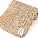 Handcrafted Braided Jute Table Runner 36 inches Long - 13x36 Inch 100% Jute - Durable Non-Slip Rustic Vintage for Dining, Kitchen, or Outdoor Tables - Natural Farmhouse Table Runner