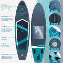 AIR-STONE 10'6 450 lb CapacityInflatable Stand Up Paddle Board with sup Accessories Including Backpack, Repairing Kits, Non-Slip Deck, Leash, 3 Fins, Paddle and Hand Pump