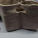 Decorative Storage Baskets for Organizing Shelves, Toy Basket for Nursery, Woven Cotton Rope Baskets for Decor, Towel Basket for Bathroom, 15"x11"x9.5", 1 Pack, Brown