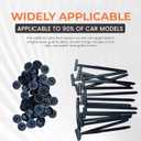 2 x 200PCS Nylon Universal Cable Tie Buckle - Heavy Duty Self-Locking Zip Ties Holder with Pin & Button Design for Car Daily Auto Fixing, Car Plastic Nylon Zip Ties