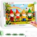 KOBAIBAN A3 Magnetic Light Box for Tracing, Rechargeable Diamond Art Light Board with Side Physical Buttons, 3 Color Light Modes Super Bright Light Pad for Diamond Painting, Weeding Vinyl (White)