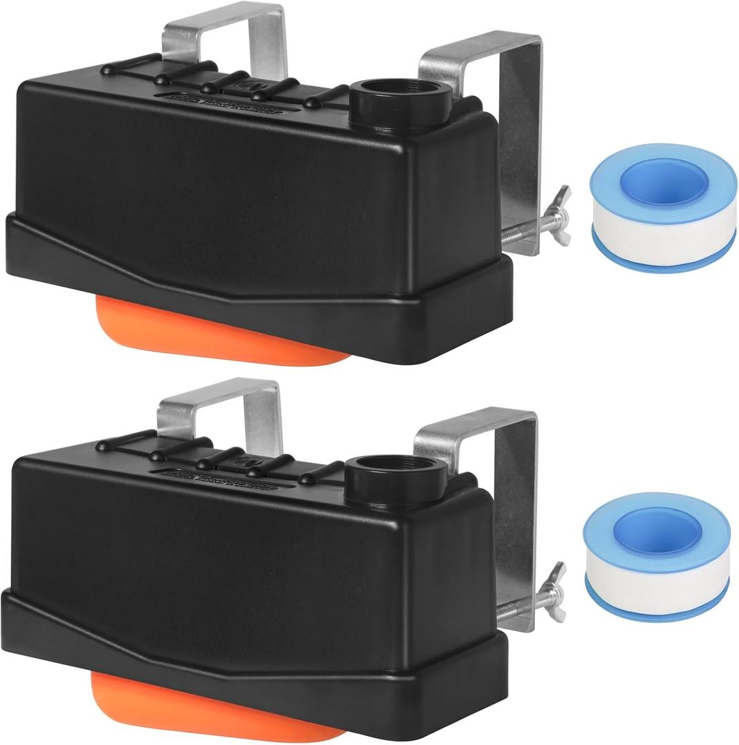 Water Trough Float Valve Livestock Stock Tank Float Valve for Water Tank of Pond Farm Livestock Cattle Goat Horse Pool,2PCS Automatic Control Waterer Level