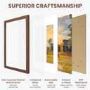 Fun Memories 6x8 Picture Frame for Wall & Tabletop Display, USA-Sourced Walnut Wood Photo Frame 6x8 Matted to 5x7, Wooden 6 x 8 Frames Tempered Glass for Gallery