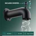 Tub Spout with Diverter, Bathtub Spout for Hand Shower,Matte Black