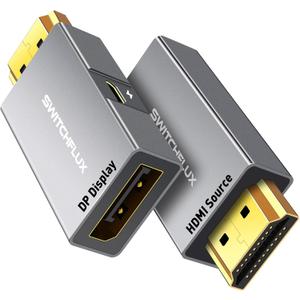 HDMI to DisplayPort Adapter - 4K@60Hz Converter, Aluminium HDMI Male to DP Female Adapter Compatible with PC, Graphics Card, Laptop and More
