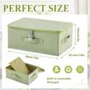 Briwooody Discreet Lockable Toy Bag Storage Organizer Toy Bag Storage Bins Case with Zipper Lid for Women and Men Clothes Container(Light Green,15 x 10 x 6.3 Inch)