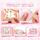 Self-Adhesive Chenille Letters Patches, 26PCS White Letter Stickers on Patches Varsity Letter Patches for Clothing Jackets Backpacks Hats Repair Alphabet Embroidered Applique