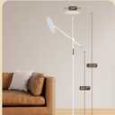 EDISHINE LED Reading Floor Lamp, 1600LM Bright Dimmable Lamp with Type-C Port, Flexible Head & Arm Tall Standing Lamps for Living Room, 3000K-6000K Modern Minimalist Lights for Bedroom, Office, White