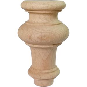 6" Wood Furniture Legs Unfinished Sofa Bun Feet for Cabinet, Chair, Loveseat, Ottoman, Dresser Foot Replacement Set of 4