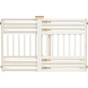 IRIS USA 24"-39" Dog Gate, Adjustable Indoor Pet Barrier, Pet Gate for Puppy, Small Dog, Cat, Easy Twist-to-Lock for Doorways & Stairs, Portable, Expandable, 25" Tall, White (1 Pack)
