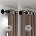 Black Curtain Rods 18 to 45 Inch, Industrial Curtain Rods,Adjustable Length,1 in Diameter Pipe,Wall or Ceiling Mounted,for Bedroom and Living Room(Black 18 to 45)