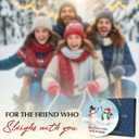 7 x Funny Friendship Ornaments 2025 - Bestie by Choice Friends Ornament, Xmas Gifts for Friends BFF Bestie, Funny Gift for Coworker Work Bestie Neighbors