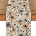 Artoid Mode Poppy Floral 210 GSM Spring Table Runner, Seasonal Summer Fall Kitchen Dining Table Decoration for Home Party Decor 13x108 Inch