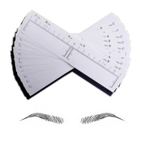 Eyebrow Stencil Disposable Eyebrow Shaper Kit - 50PC Transparent Mapping Stickers Eyebrow Stencils For Microblading, PMU - Quick Makeup Peel & Stick Eyebrow Stencil Kit (#2)