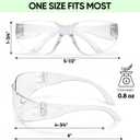 TICONN Clear Safety Glasses for Men and Women, Safety Goggles with Scratch Impact Resistant Meets ANSI Z87.1 Standard