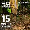 Greenworks 40V (150 MPH / 130 CFM / 75+ Compatible Tools) Cordless Leaf Blower, Tool Only