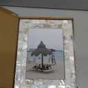 Handmade Picture Frames, 5" x 7"Vintage Mother of Pearl Photo Frame, Unique Natural Style, Chic Mosaic Beach Picture Frame Tabletop or Wall Hanging Display Frame (White, 5x7)
