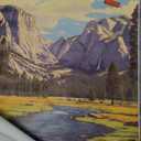 Vintage Yosemite National Park Poster National Park Canvas Wall Art Natural Scenery Travel Prints Painting For Home Bedroom Dorm Living Room Wall Decor 12x16 In Unframed (Multi 10 Unframed)