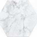 FloorPops 9" x 10.4" Milena Peel & Stick Hexagon Vinyl Floor Tiles (10 Tiles), (4.5 sqft/Carton), Gray